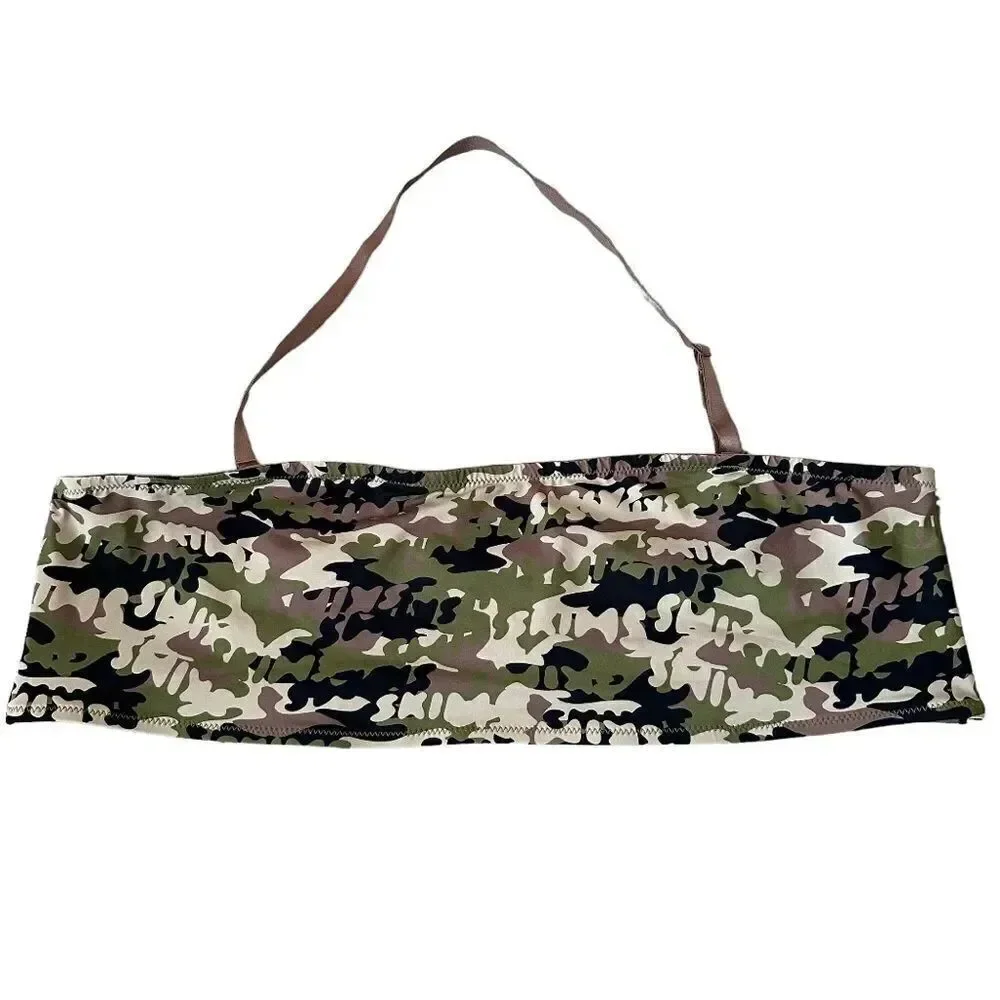 SKIMS Signature Swim Bandeau Bikini Top In Skims Logo Camo Print